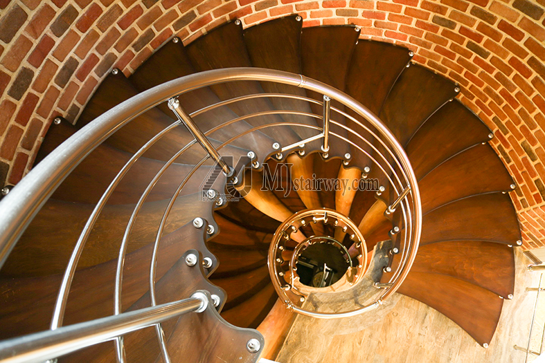 Modern wood staircase